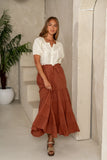 Mira Maxi Skirt in Marsala FINAL SALE