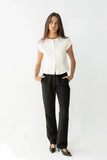 Montie Straight Leg Trousers in Black