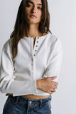 Julia Ribbed Cardigan in Cream