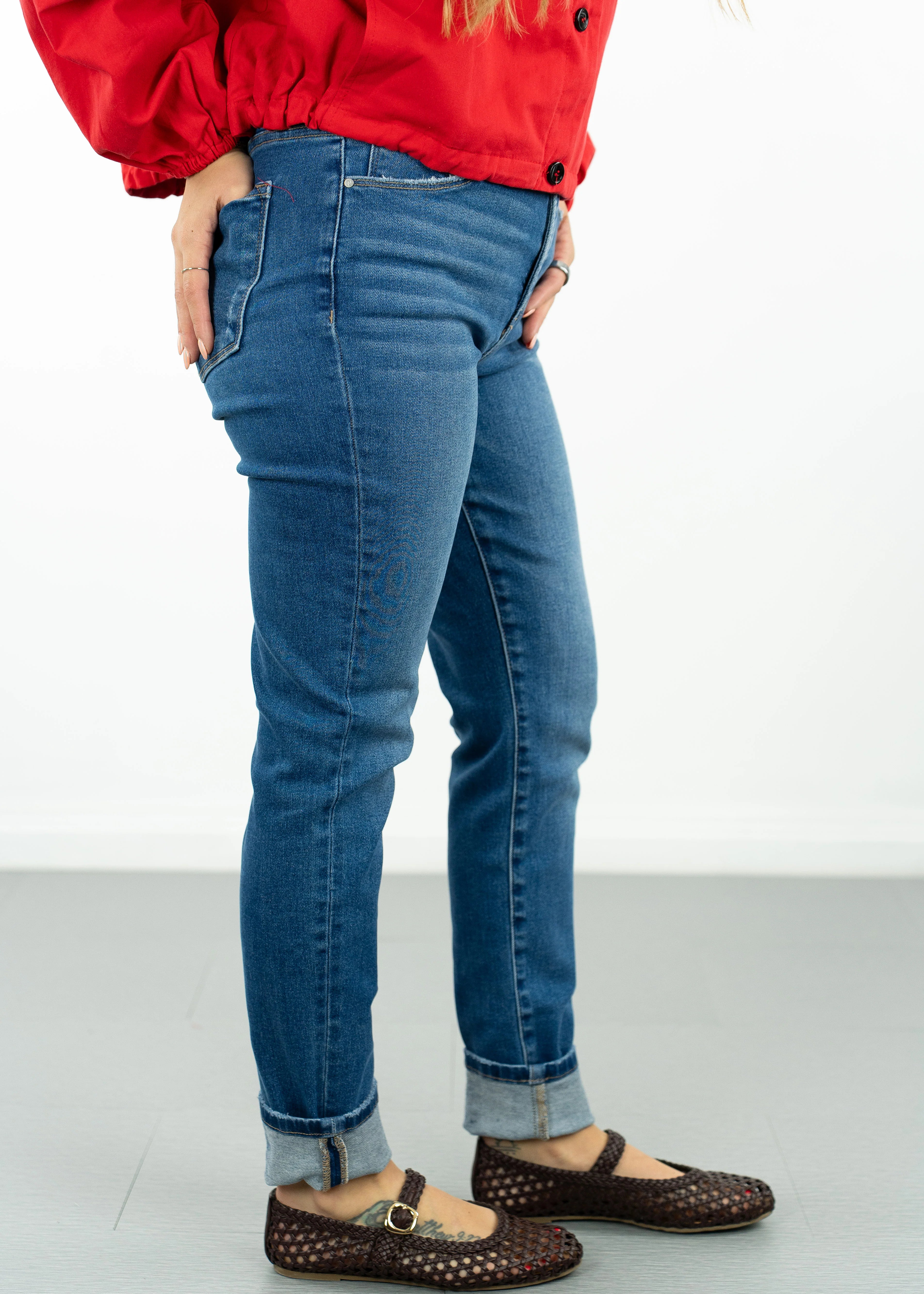 Maya Mid Rise Skinny Jeans