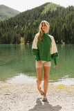Drew Colorblock Sweatshirt in Green FINAL SALE