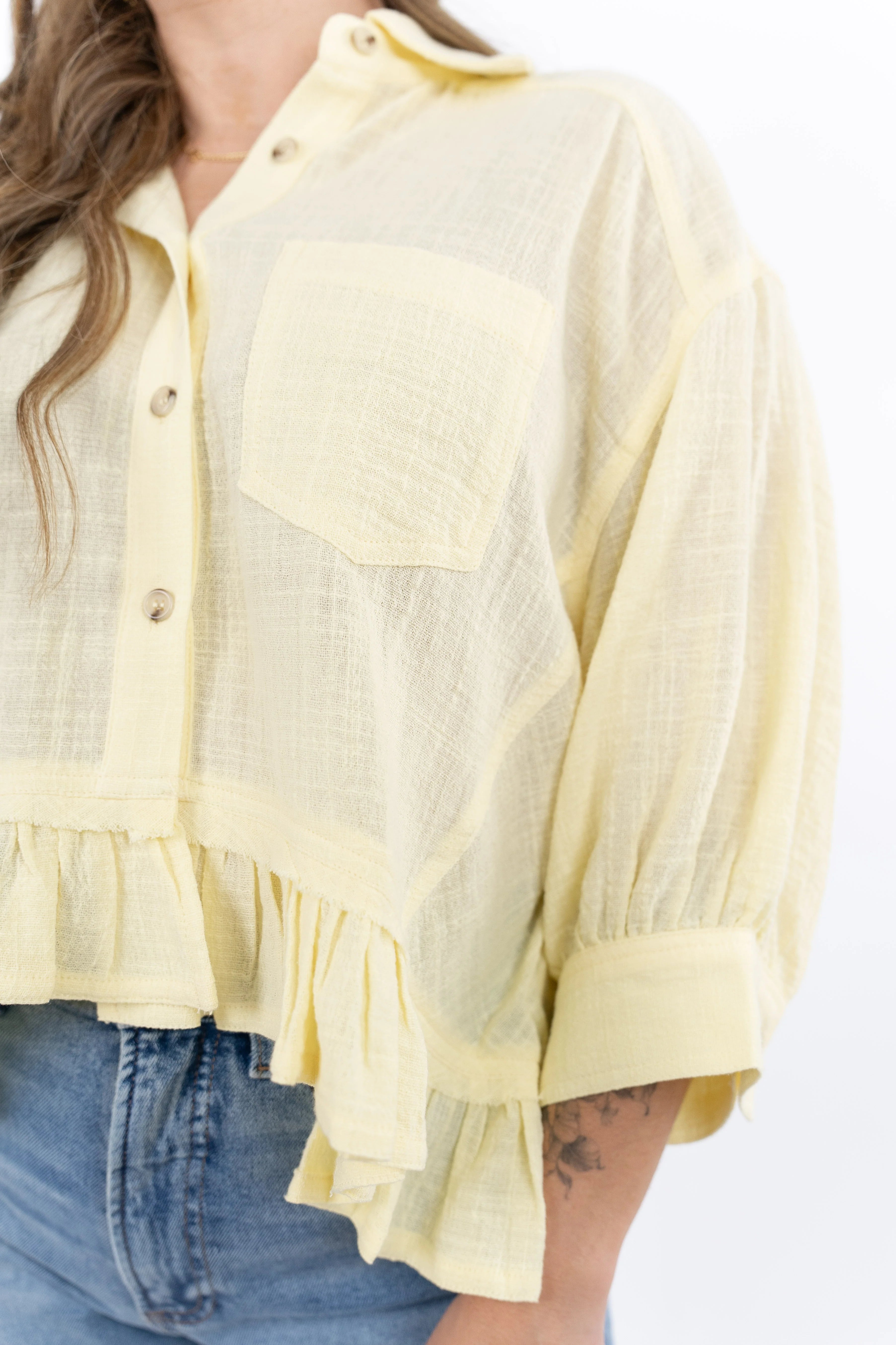 Kali Ruffle Hem Top