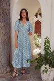Sandra Button Front Maxi Dress