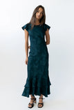 Mateo Floral Maxi Dress in Teal