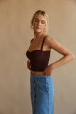 Fiore Ribbed Bustier Crop Top