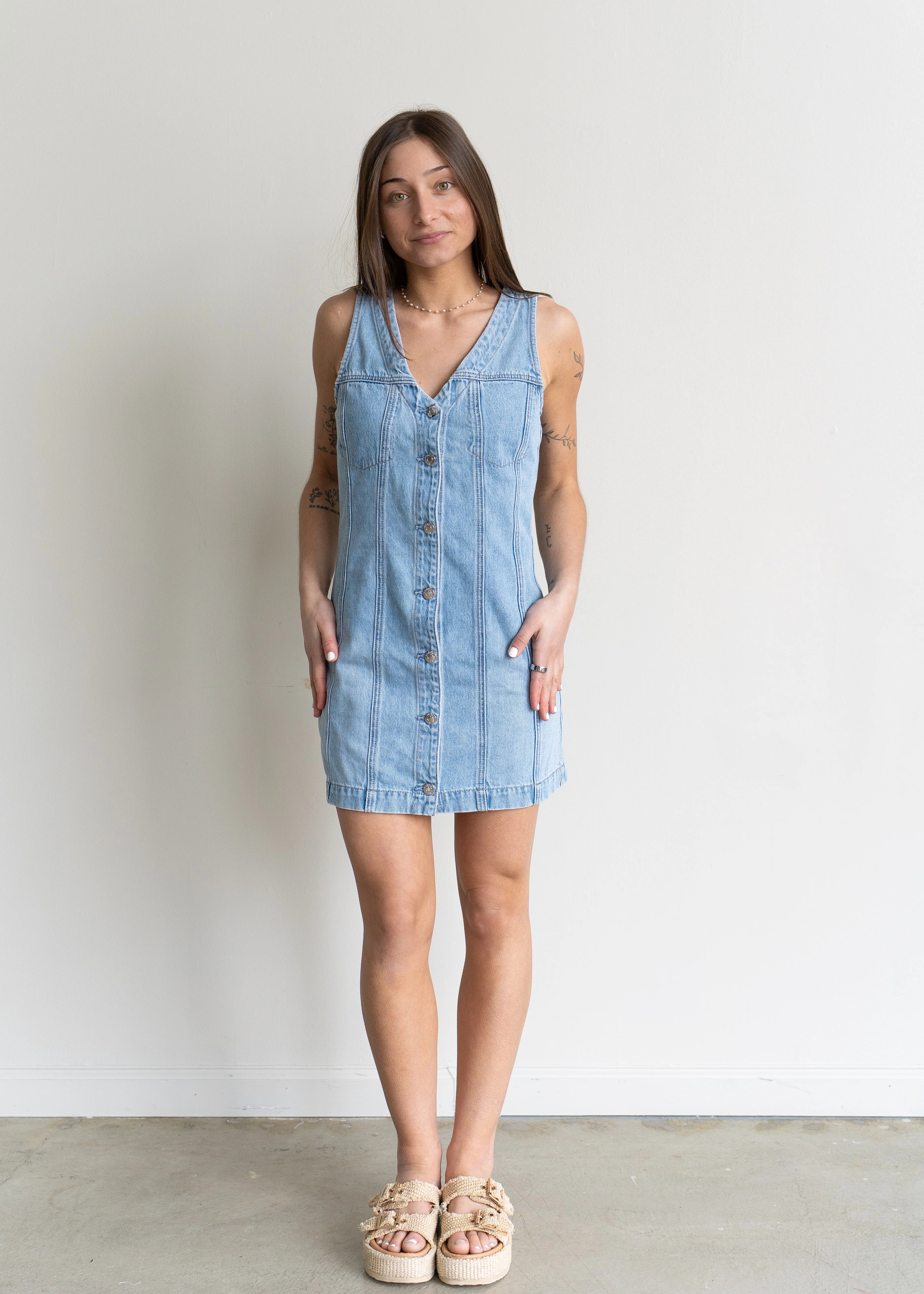 Carmel Denim Mini Dress