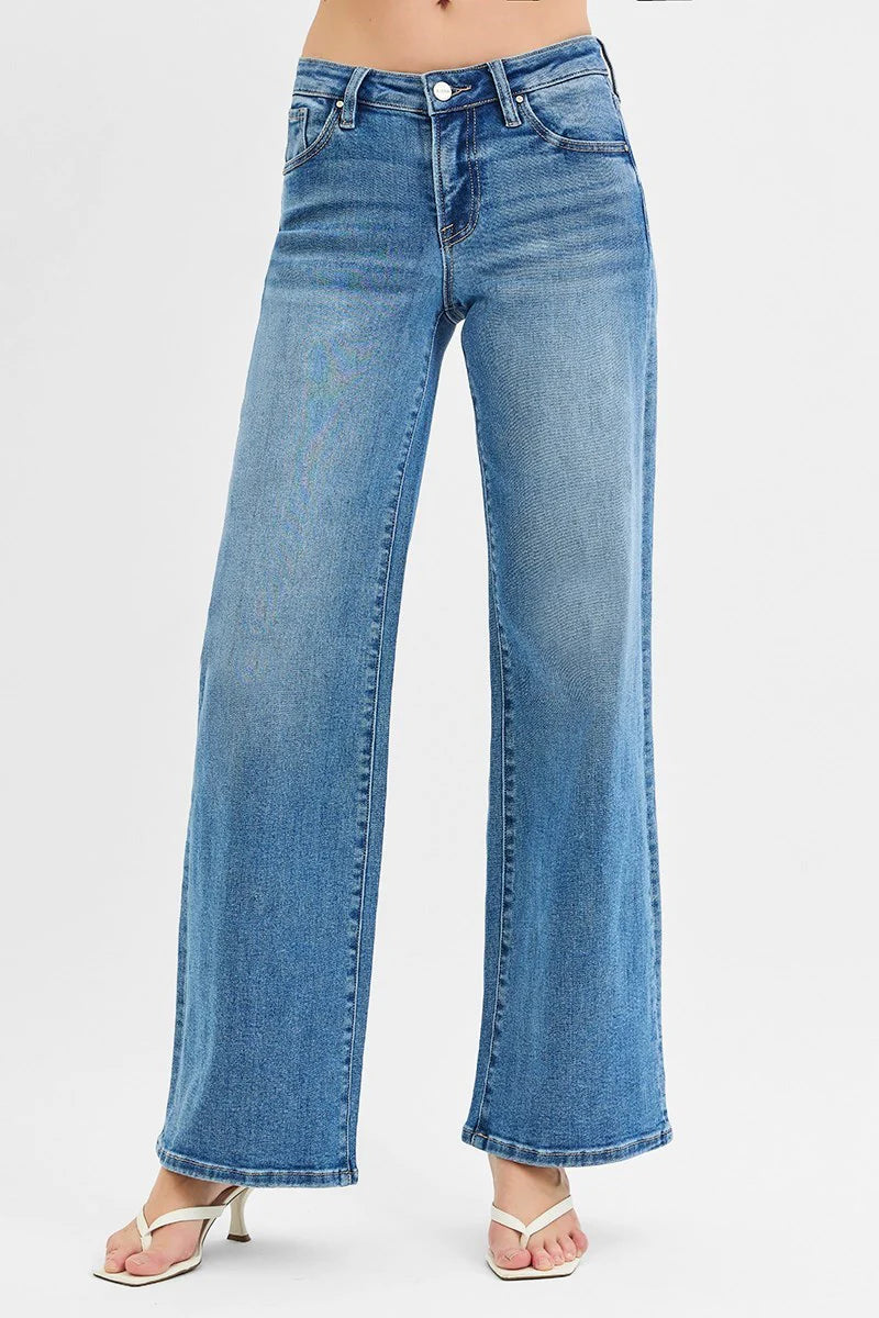 Lila Low Rise Wide Leg Jeans