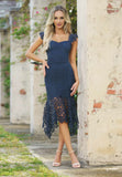 Giselle Dress Steel Blue Lace Dress