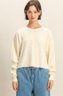Maria Mineral Washed Waffle Top