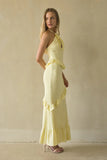 Vanita Ruffled Halter Maxi Dress