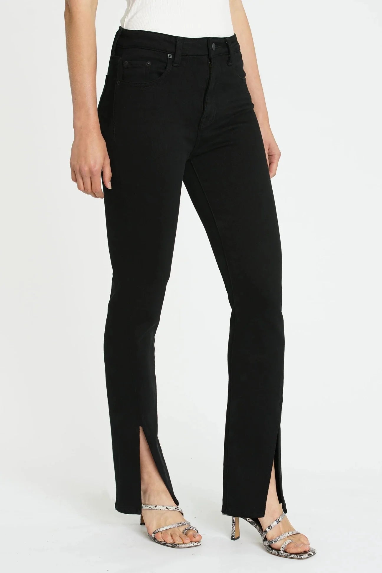 Teagan High Rise Vented Straight Jean
