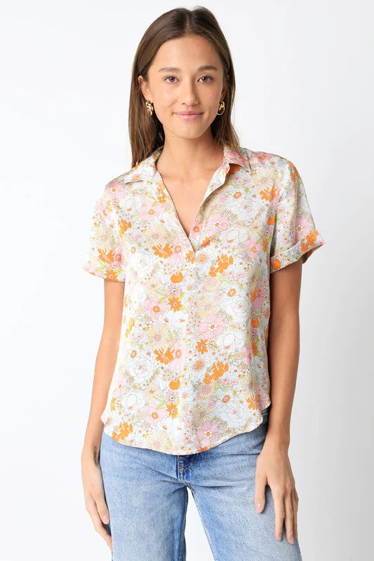 Cassie Short Sleeve Floral Top