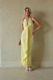 Cecelia Halter Draped Maxi Dress