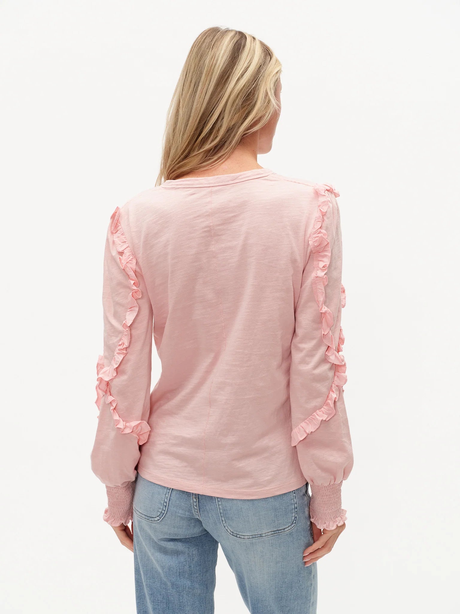 Millie Ruffle Top Rose Quartz