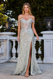 TATIANA GOWN OFF THE SHOULDER SEQUIN GOWN