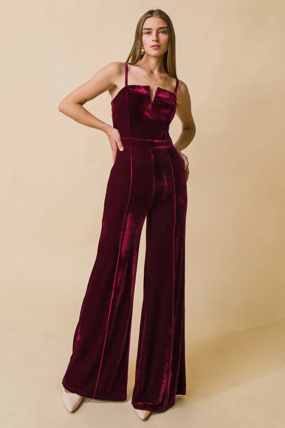 TWILIGHT HOUR VELVET JUMPSUIT
