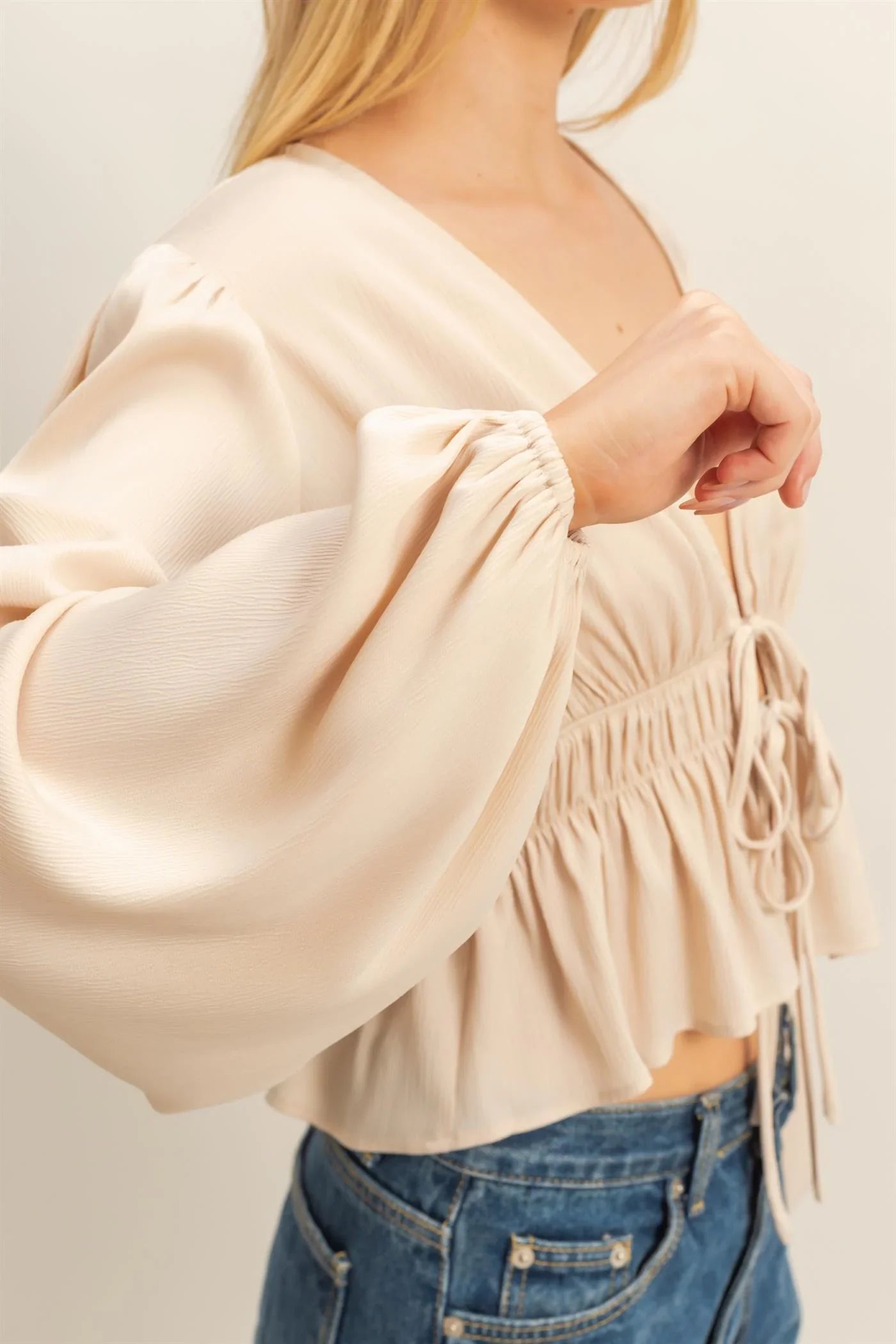 Olivia Deep V Neck Blouse