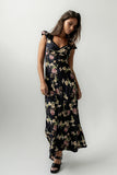 Asa Floral Maxi Dress in Black FINAL SALE
