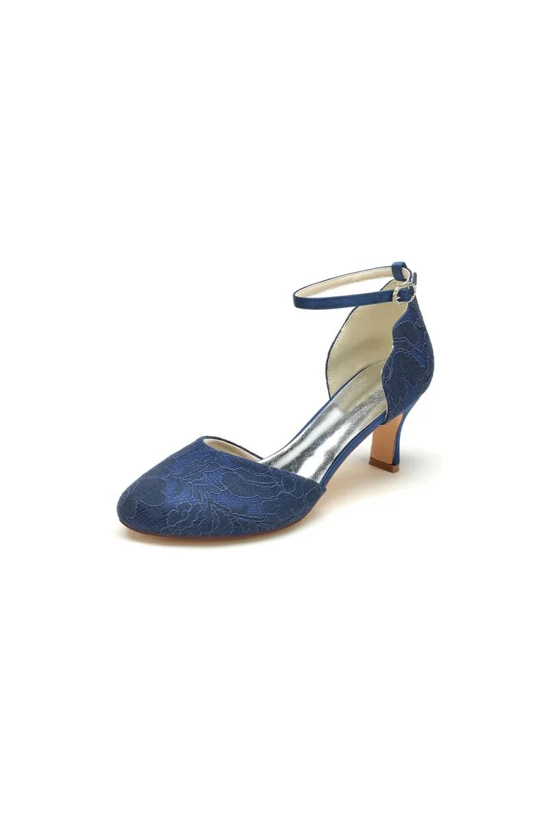 Elegant White Lace High Heels with Hollow out Design
