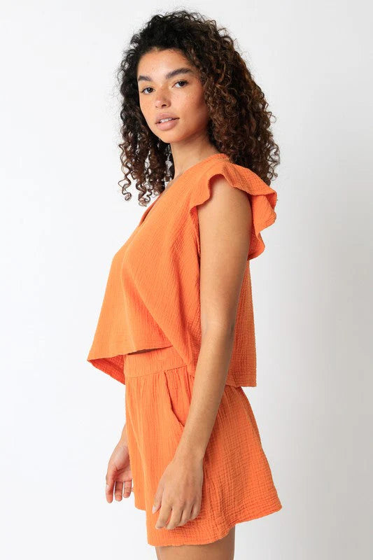 Rosa Flutter Sleeve Top