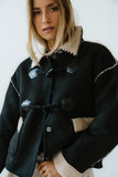 Collins Suede Jacket in Black FINAL SALE