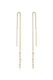 Crystal Baguette Threader Earrings