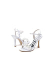Open Toe Pearl Stiletto Heels