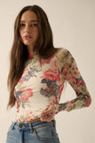 Presley Floral Mesh Top
