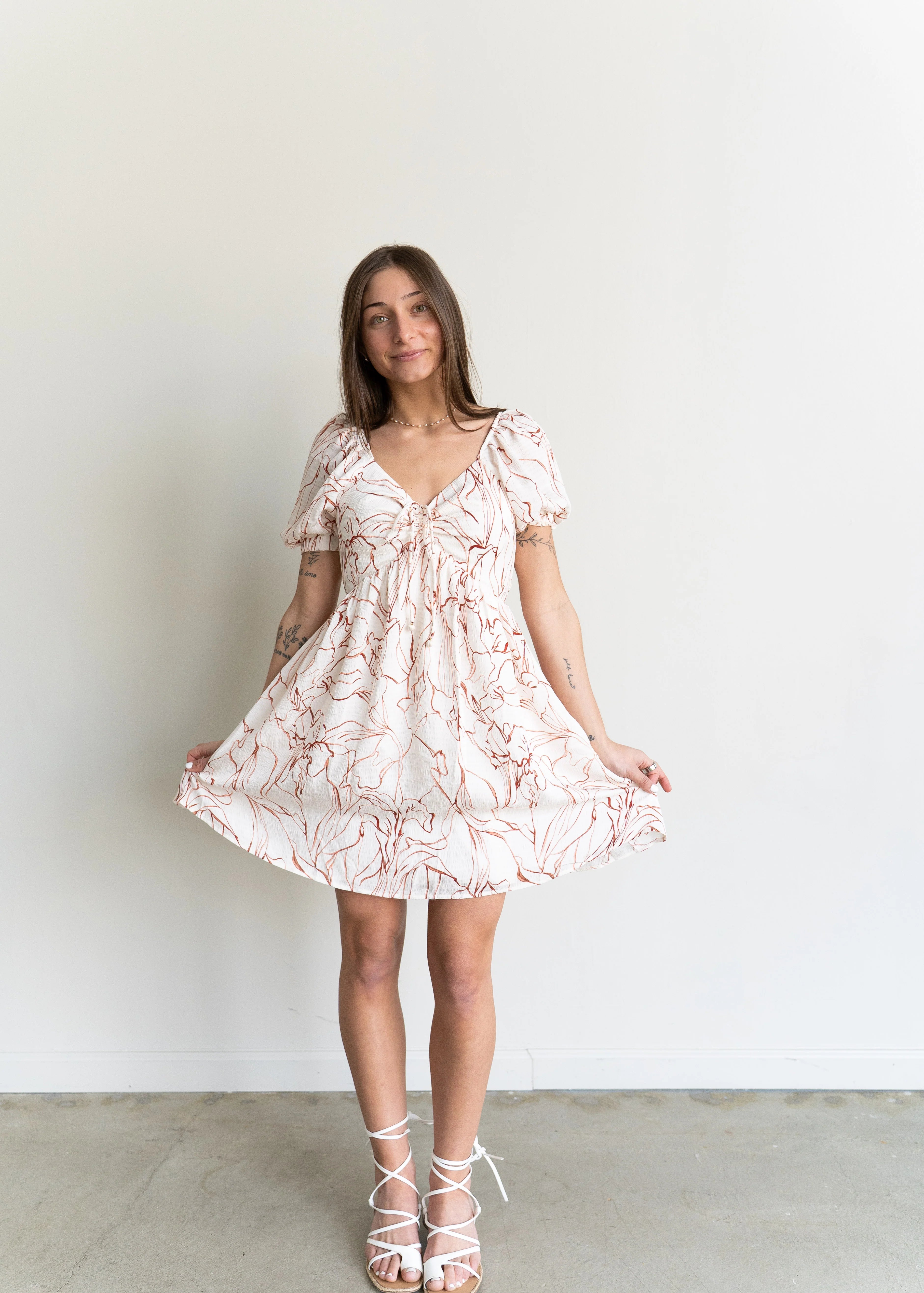 Liz Puff Sleeve Mini Dress