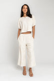 Kortney Floral Oversized Top in Natural
