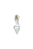 Beaded Pointed Toe Ankle Strap Wedding Shoes With Bow