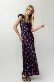 Asa Floral Maxi Dress in Plum