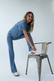Jannet Striped Pants in Navy