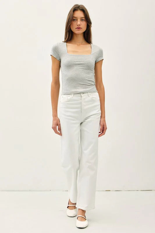Ginny Double Lined Striped Top