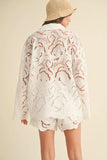 Floral Eyelet Pattern Short