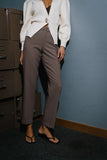 Mitchel Straight Leg Trouser in Taupe