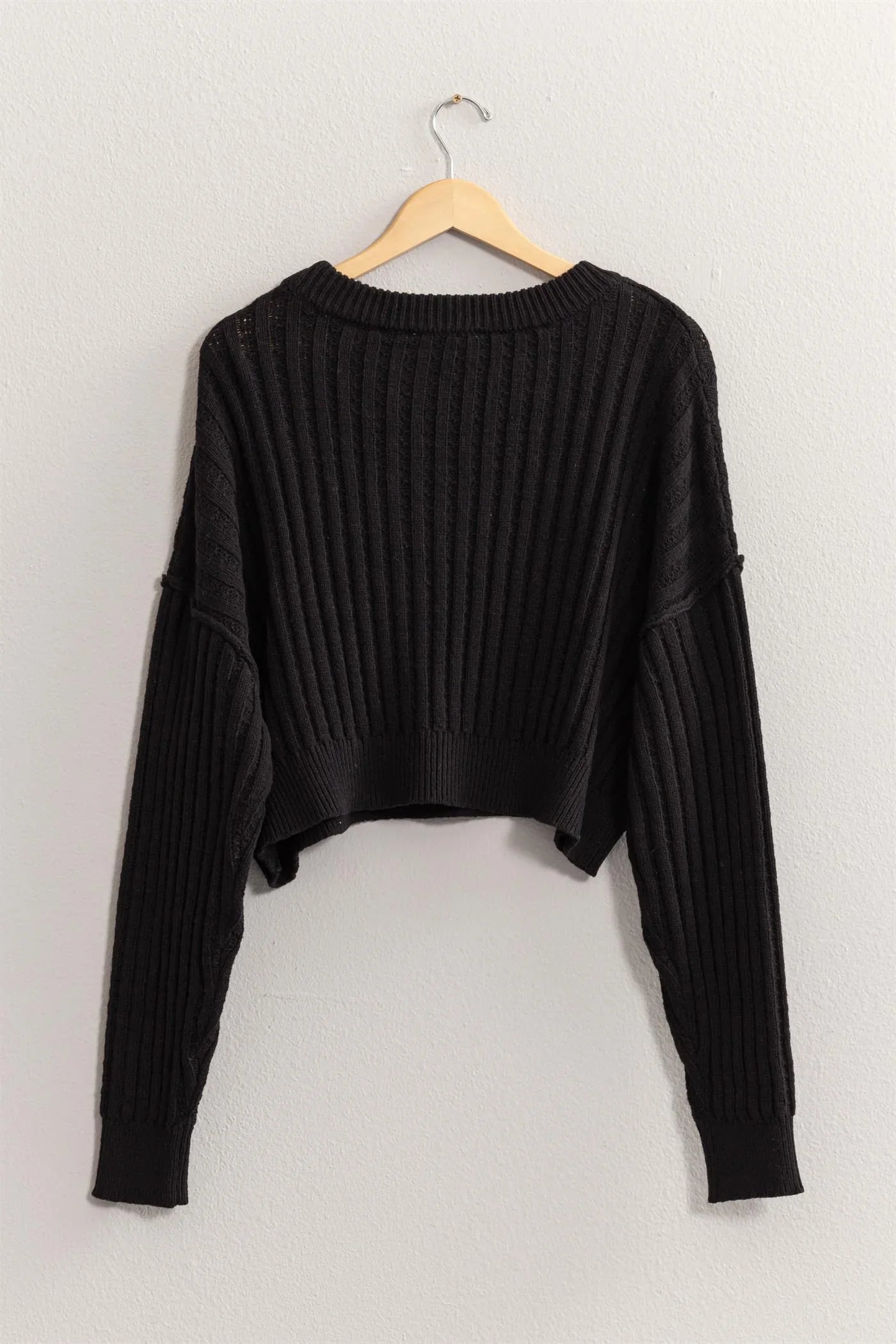 Brielle Ribbed Crop Sweater