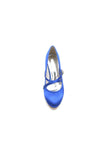 Rhinestone Pointed Toe Satin Stiletto Heels