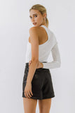 Rhea One Shoulder Ribbed Top