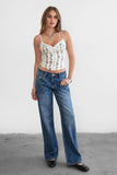 Streit Dark Denim Washed Low Rise Straight Leg Jeans