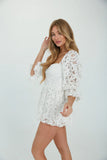 Nani Lace Bubble Sleeve Bustier Romper