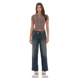 Low Rise Cross Jeans in Dark Wash