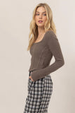 Kara Fuzzy Knit Top