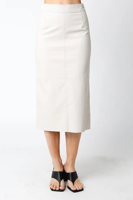 Molly Leather Midi Skirt