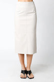Molly Leather Midi Skirt