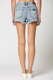 Miranda Vintage Wash Frayed Mom Shorts