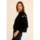 Jenna Pleated Ruffle Long Sleeve Top