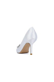 Burgundy High Heels with Crystal Embellishments
