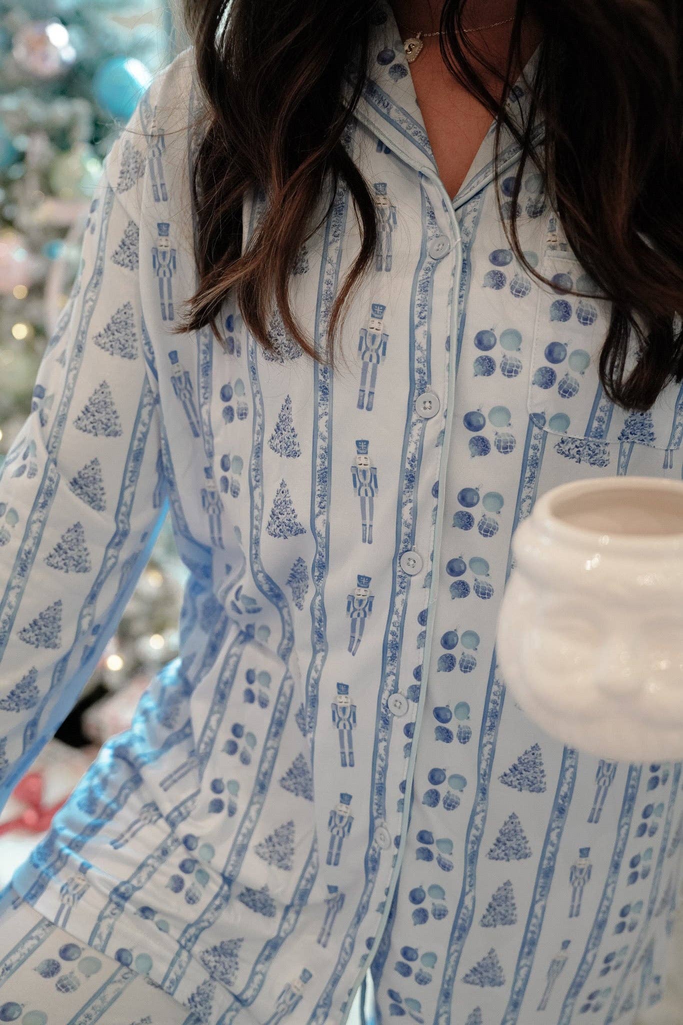 Blue Christmas Pajama Set