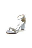 Ankle Strap Sandals with Rhinestone